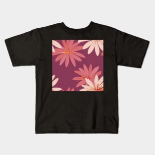 Beautiful Stylized Pink Flowers, for all those who love nature #187 Kids T-Shirt